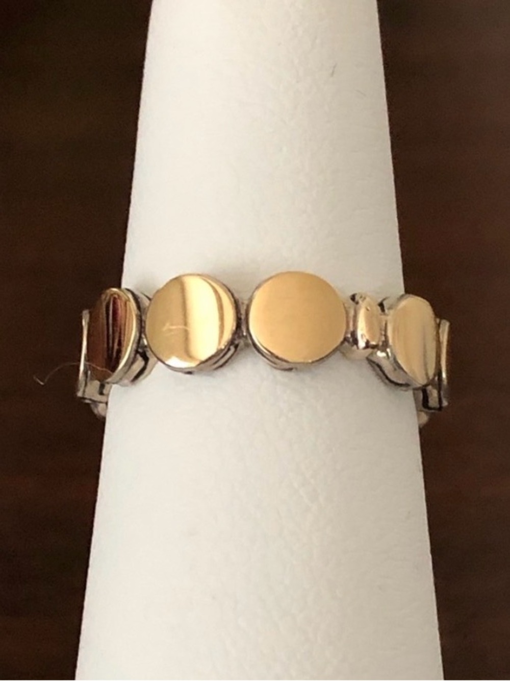 John Hardy 18K Gold Dot Link Ring
